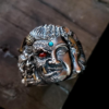 Buddha & Mara 925 Sterling Silver Ring