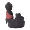 H6678864921a240109f0ba9587facd9a3U 4 Colors Available Ceramic Little Monk Smoke Backflow Cone Censer Holder Incense Burner Home Decoration