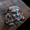 Buddha & Mara 925 Sterling Silver Ring
