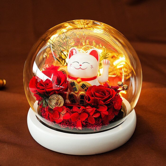 1620782338680_1024x1024_2x_55c4d419-f430-4b4c-b5fb-88a282581dce Lucky Cat with Preserved Flower