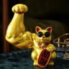 Golden Muscular Lucky Cat
