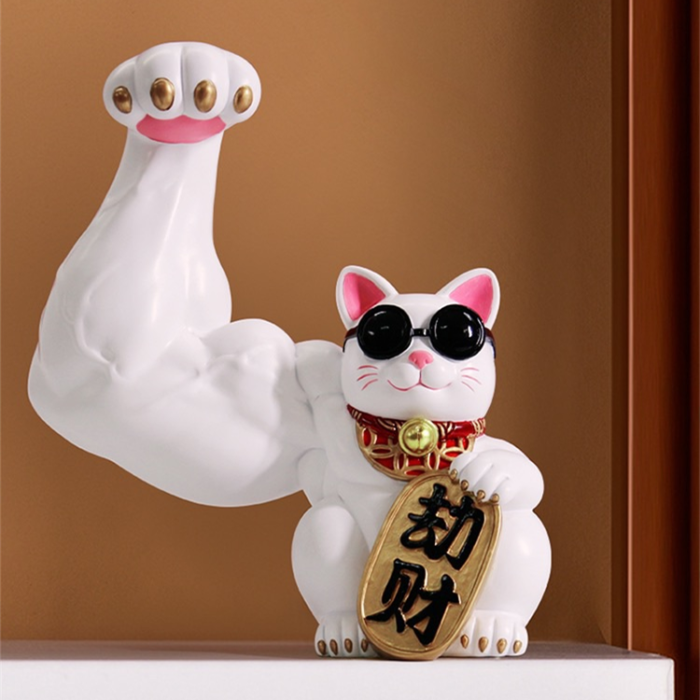 Golden Muscular Lucky Cat