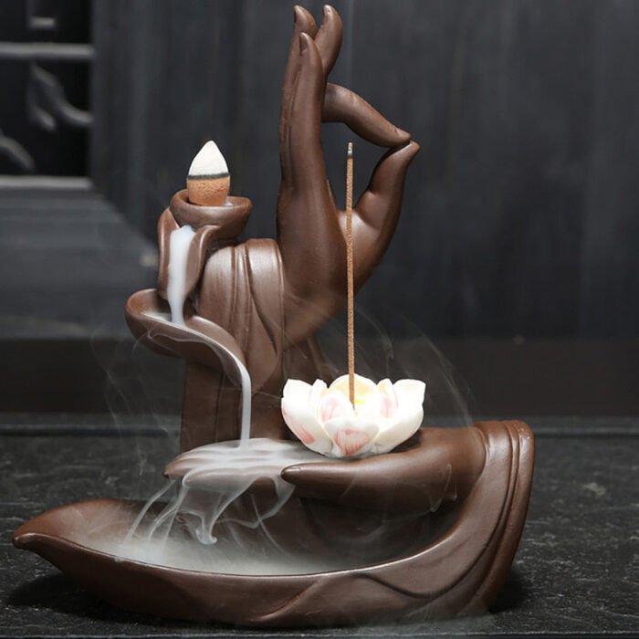 Hot Sellers Backflow Incense Cones Bigger Tower Incense Burner Incense Stick Holder Lotus Incense Censer Little Monk Burner