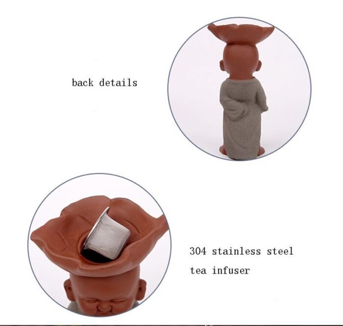 XMT-HOME New Purple Sand Pee Spout Water Spray Tea Pet Decoration Little Monk Tea Infuser Pissing Tea Boy