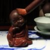 VILEAD Ceramic Buddha Statues Modern Mini Monk Sculpture Tea Set Statuette Miniature Figurines for Home Decoration Accessories