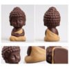 Creative Purple Clay Tea Pets Ornament Buddha Figurines Little Monk  Baby Boy Tea Table Home Decoration Crafts
