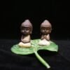 Small Buddha Statue Monk Figurine Tathagata India Yoga MandalaTea Pet Purple Ceramic Crafts Decorative Ornaments