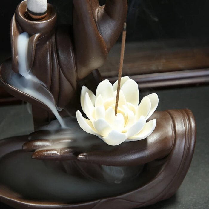 Hot Sellers Backflow Incense Cones Bigger Tower Incense Burner Incense Stick Holder Lotus Incense Censer Little Monk Burner