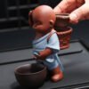 XMT-HOME New Purple Sand Pee Spout Water Spray Tea Pet Decoration Little Monk Tea Infuser Pissing Tea Boy