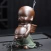 XMT-HOME New Purple Sand Pee Spout Water Spray Tea Pet Decoration Little Monk Tea Infuser Pissing Tea Boy