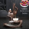 Hot Sellers Backflow Incense Cones Bigger Tower Incense Burner Incense Stick Holder Lotus Incense Censer Little Monk Burner