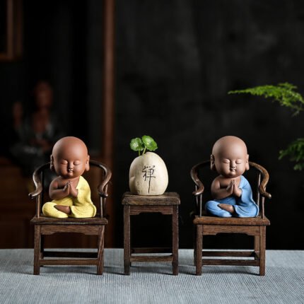 Little Monks With Zen Furnishings